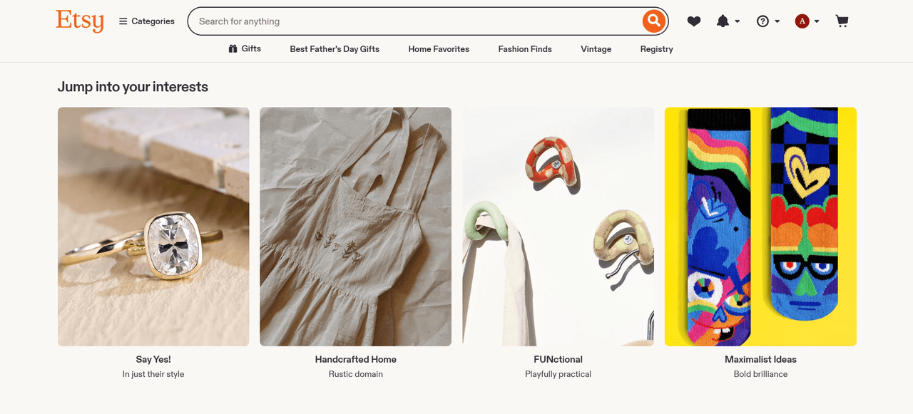 Etsy storefront, your own print on demand shop powered by a POD provider