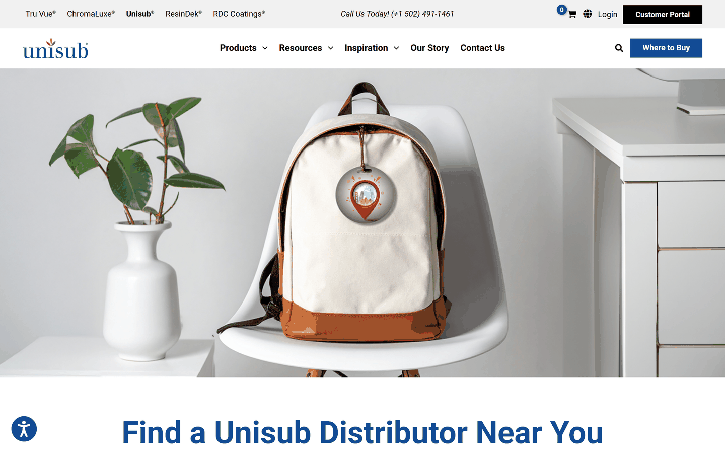 Unisub find a distributor page